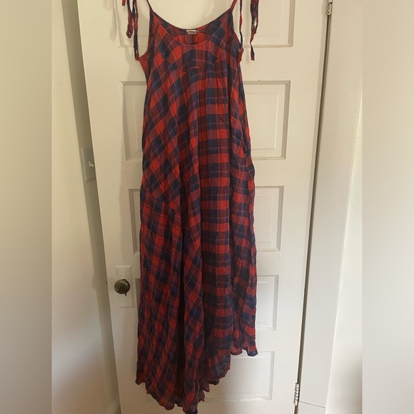 Malia Mills Joni Maxi dress size small in red plaid - Picture 3 of 4